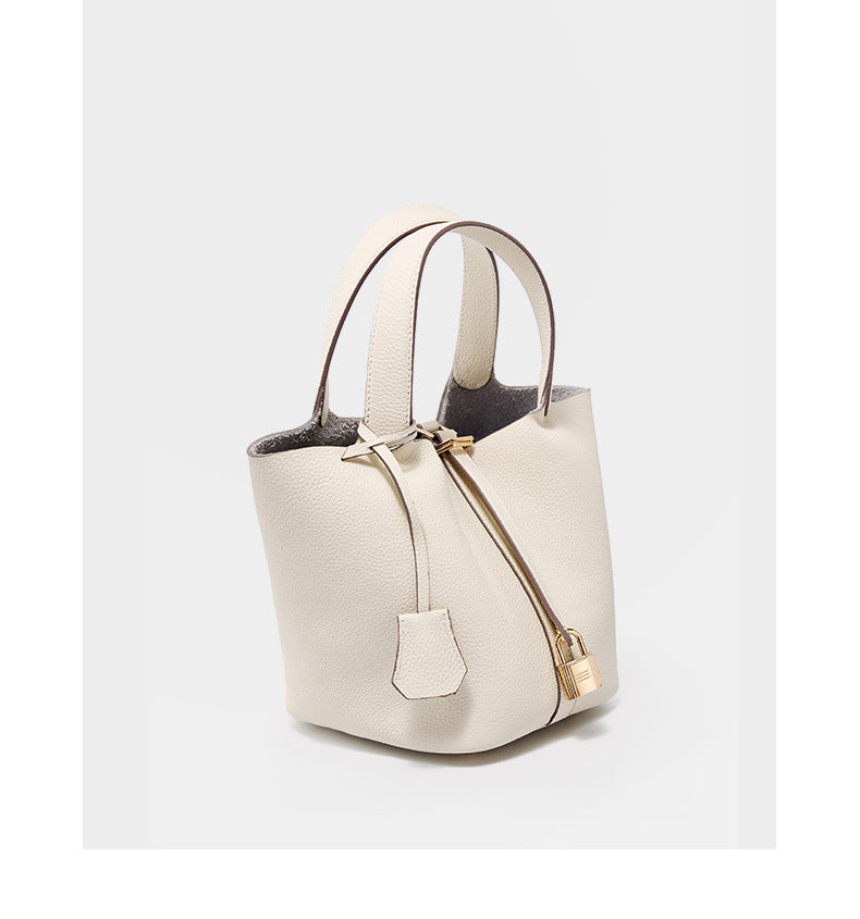 Adiffu Leather Bucket Bag Bridal Handbag