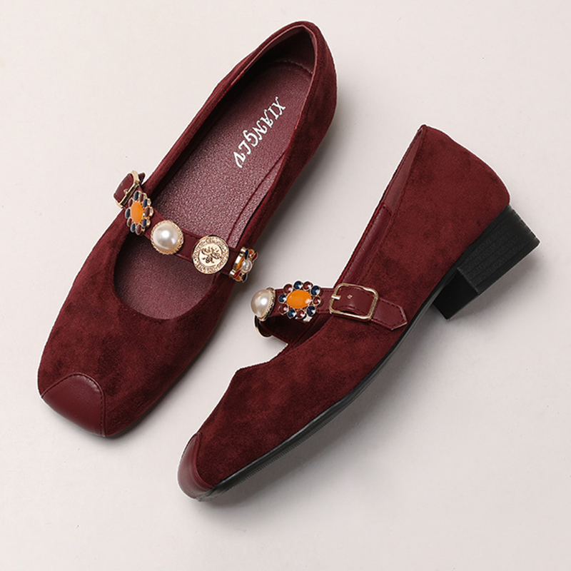 Adiffu Parisian Pearl Mary Jane Heels