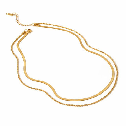 Adiffu Classic Double Gold Necklace