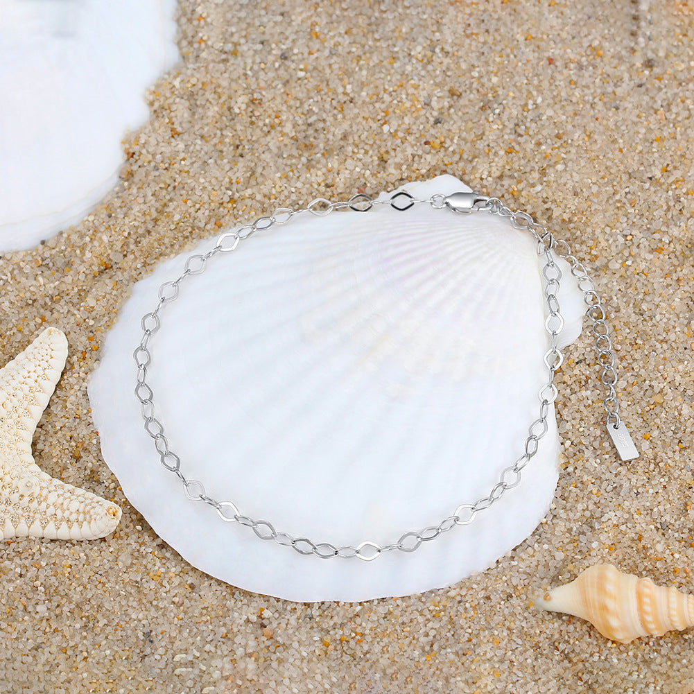 Luna Dainty Anklet-S925 Sterling Silver