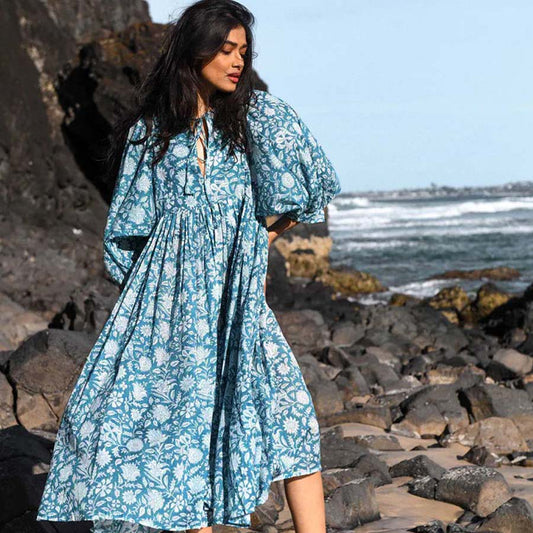 Stylish Floral Loose And Comfortable Dress