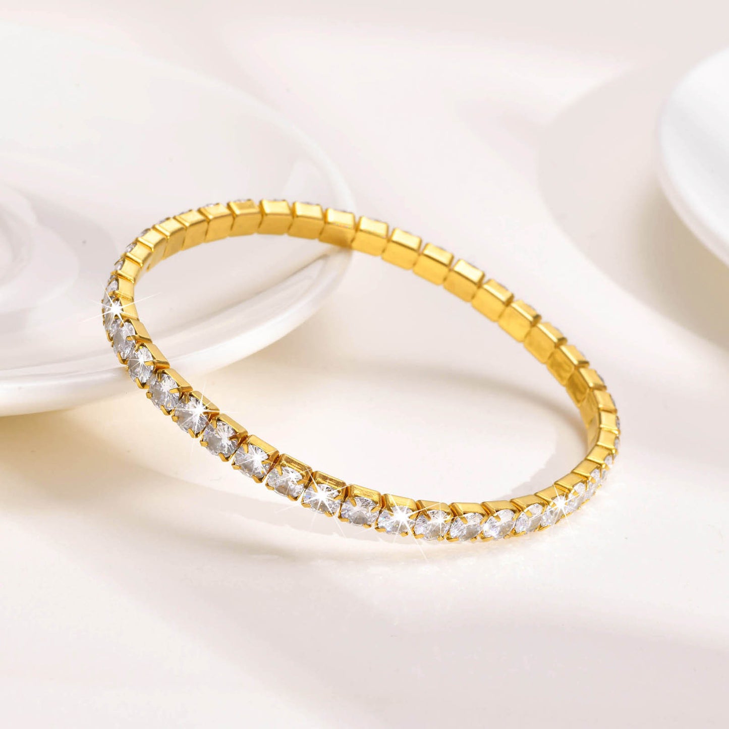 Modern Beaded Angel Tennis Bracelet