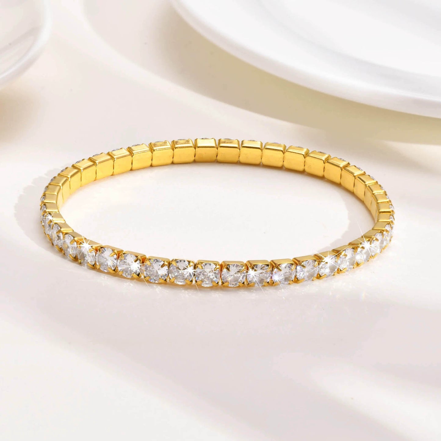 Modern Beaded Angel Tennis Bracelet