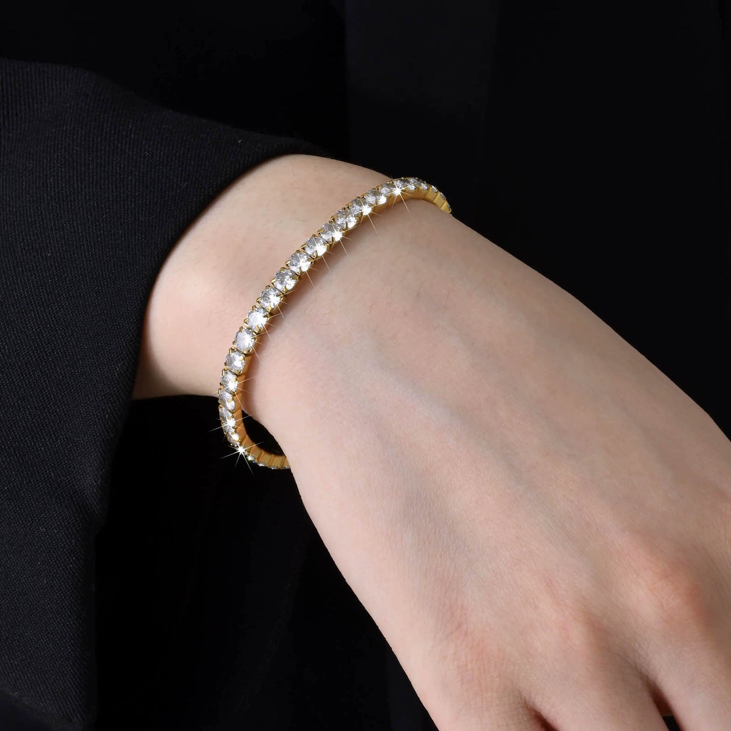 Modern Beaded Angel Tennis Bracelet