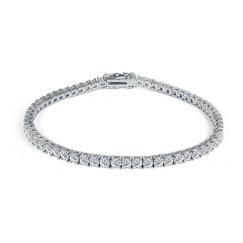 Elegant Silver Chain Tennis Bracelet