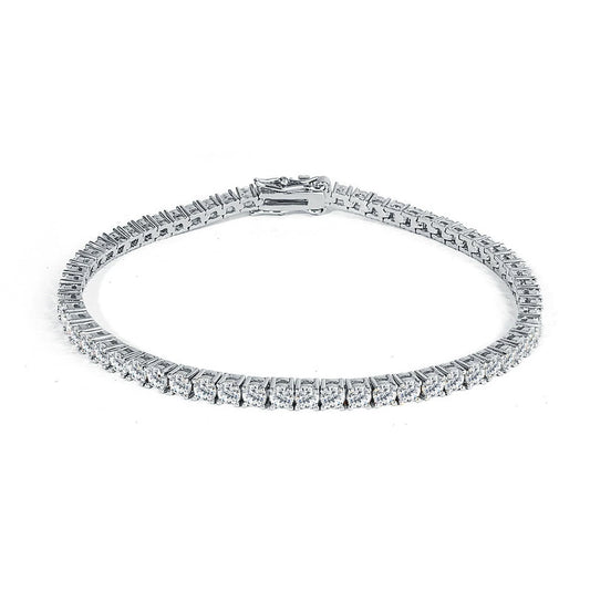 Elegant Silver Chain Tennis Bracelet