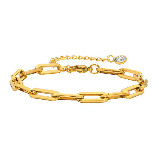 Graceful Titanium Cross Charm Bracelet