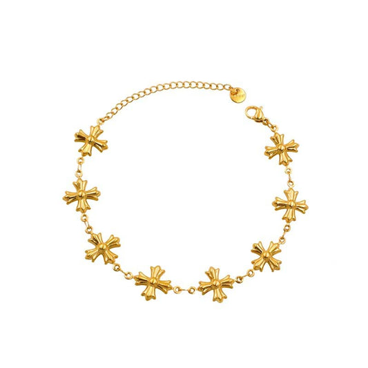 Dainty Stainless Steel Cross Chain Bracelet