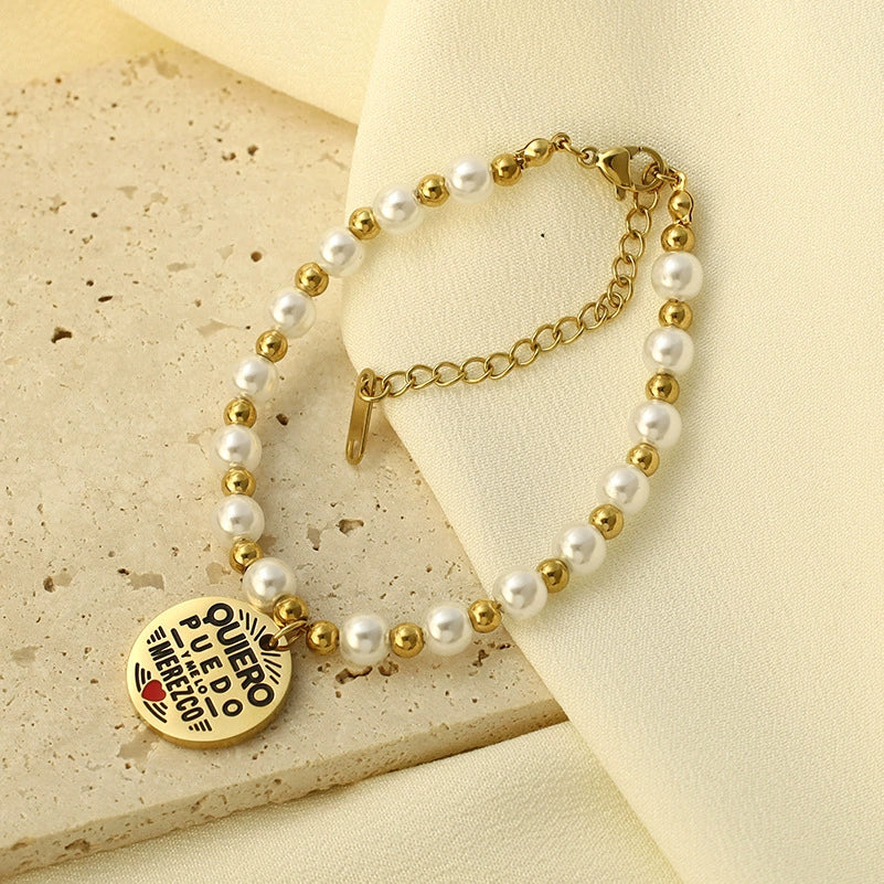 Chic Baroque Freshwater Pearl Beaded Bracelet – Natural Irregular Pearl Elegant Bracelet for Women, Luxury Vintage Jewelry Gift