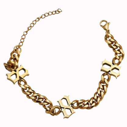 Trendy Minimalist Number Charm Bracelet