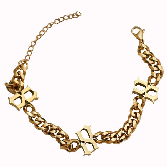 Trendy Minimalist Number Charm Bracelet