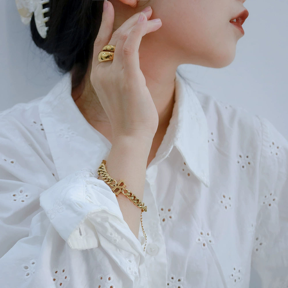 Trendy Minimalist Number Charm Bracelet