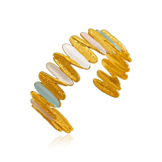 Modern Gold Bangle Bracelet