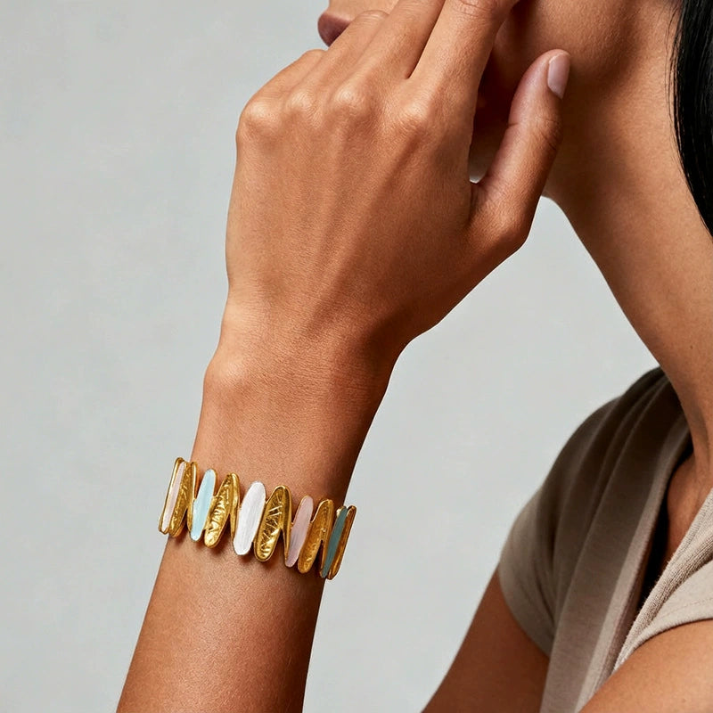 Modern Gold Bangle Bracelet