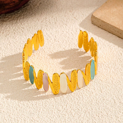 Modern Gold Bangle Bracelet
