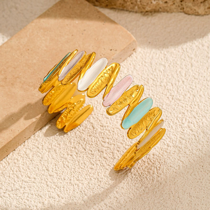 Modern Gold Bangle Bracelet