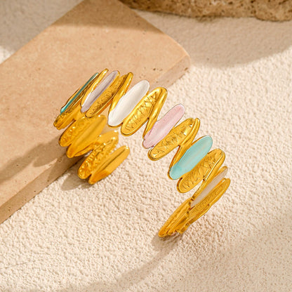Modern Gold Bangle Bracelet