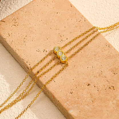 Minimalist Hand Chain Ring Bracelet Set