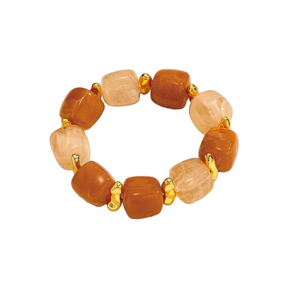 Amber Glow Resin Bracelet