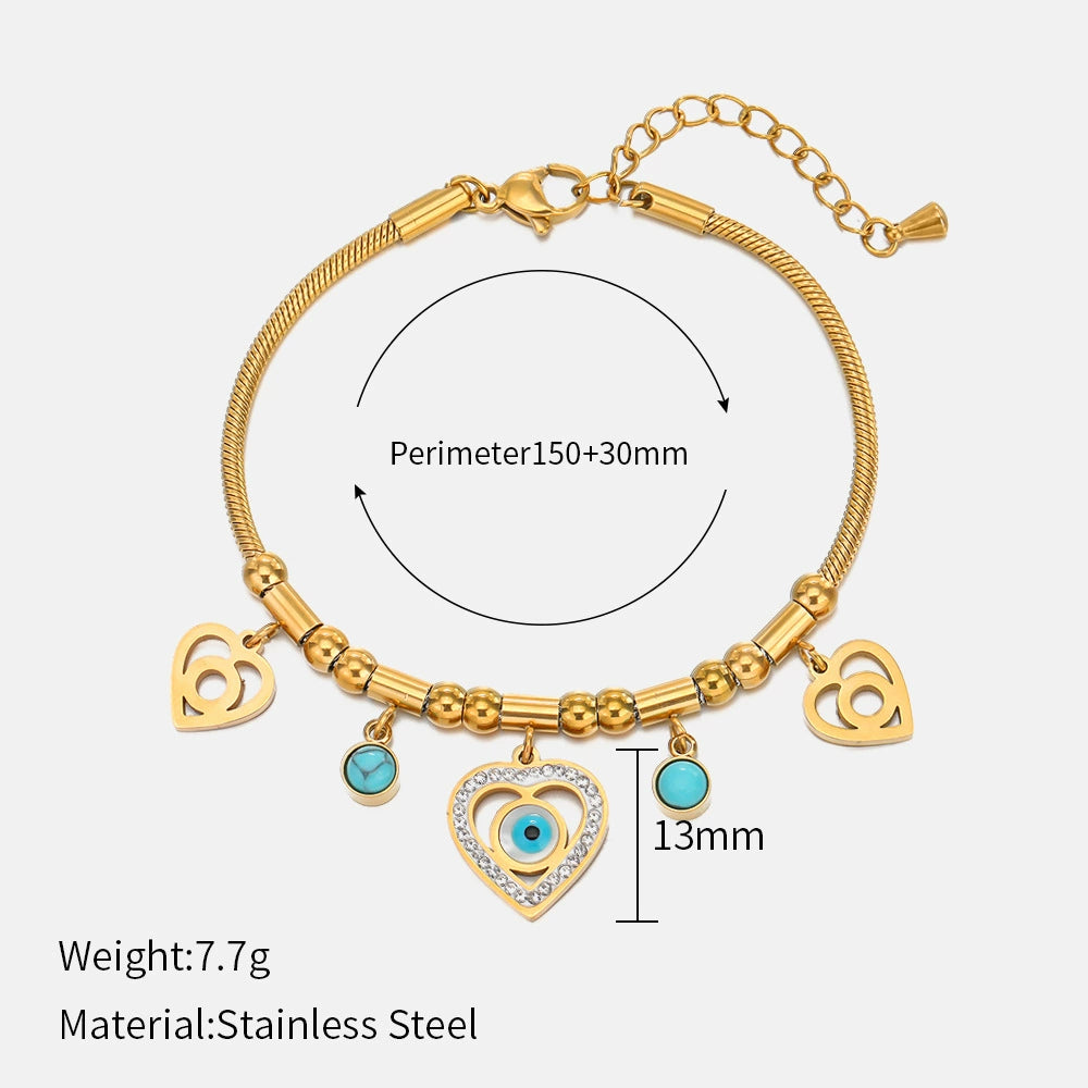 Mystic Turquoise Charm Bracelet