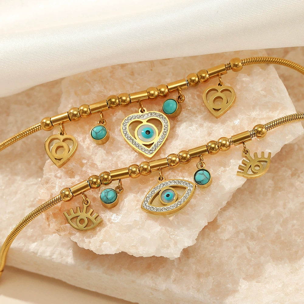 Mystic Turquoise Charm Bracelet