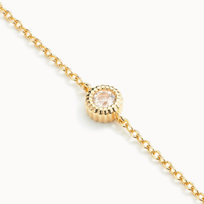 Luna Halo Zircon Bracelet-925 Sterling Silver Timeless Sparkle