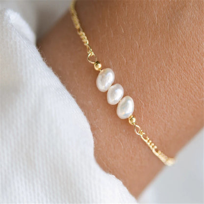 Elara Pearl Glow Bracelet-925 Sterling Silver Timeless Elegance
