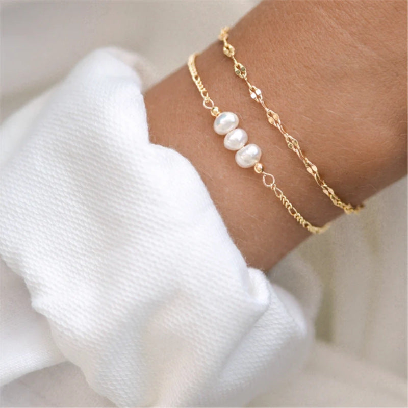 Elara Pearl Glow Bracelet-925 Sterling Silver Timeless Elegance