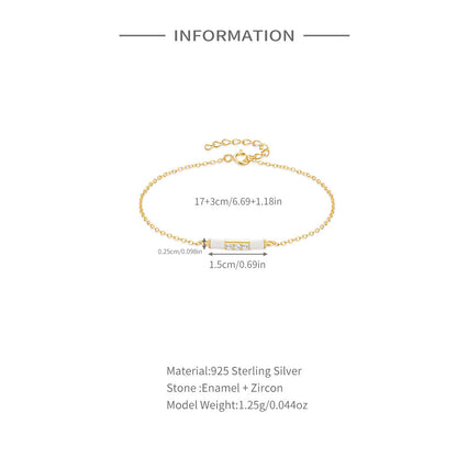 Aurora Gold Bar Bracelet-925 Sterling Silver Minimal Luxe Edition
