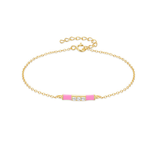 Aurora Gold Bar Bracelet-925 Sterling Silver Minimal Luxe Edition