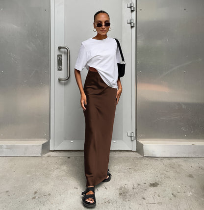 Luxe Satin Mermaid Maxi Skirt