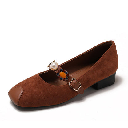 Adiffu Parisian Pearl Mary Jane Heels