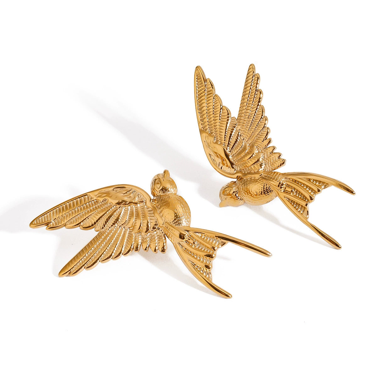 Minimalist Dove Peace Stainless Steel Earrings