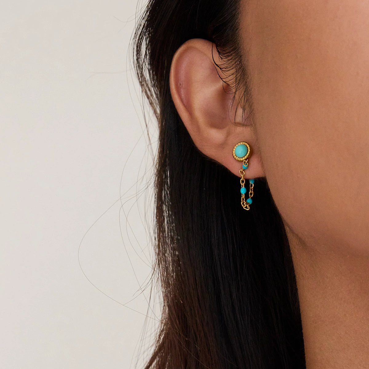 Trendy Boho Turquoise Tassel Earrings – Statement Summer Jewelry