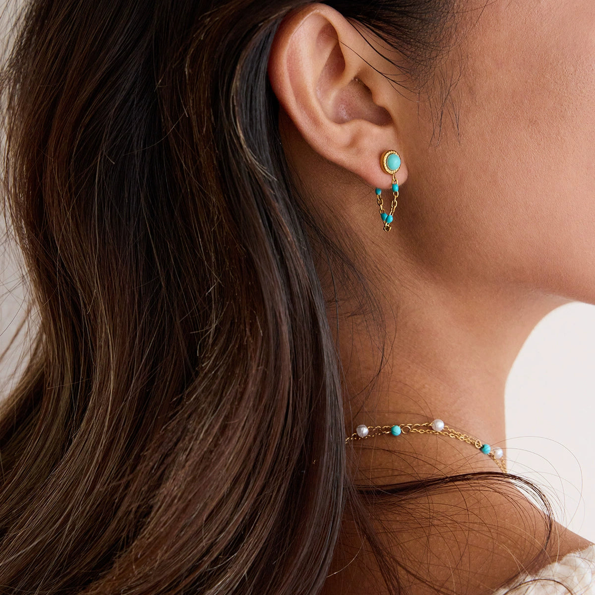 Trendy Boho Turquoise Tassel Earrings – Statement Summer Jewelry
