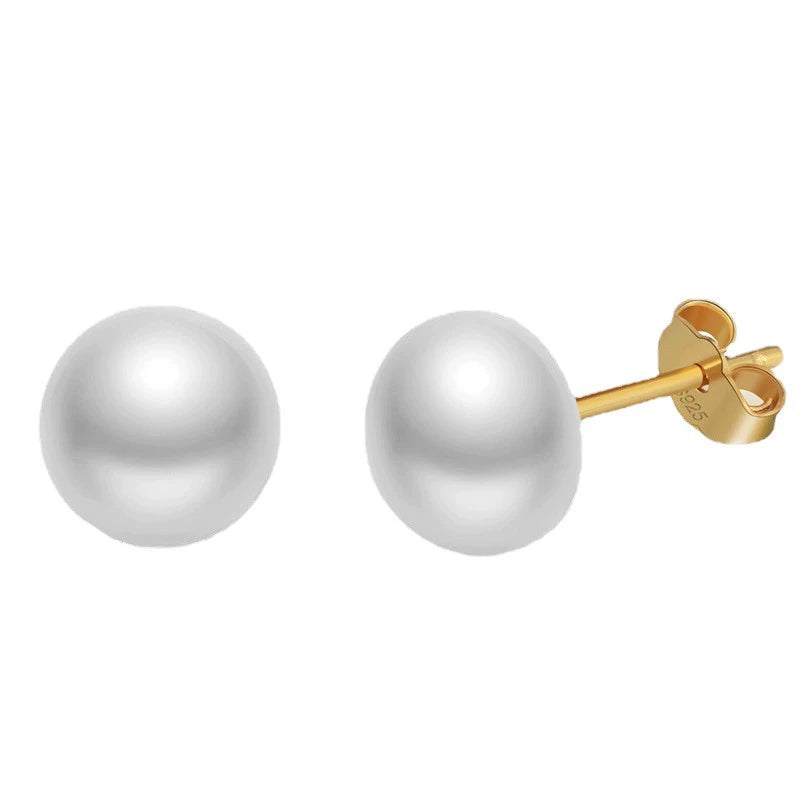 Luna Freshwater Pearl Earrings-S925 Sterling Silver