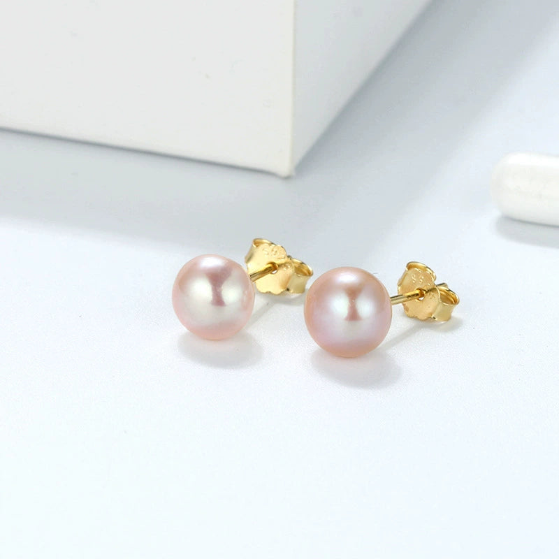 Luna Freshwater Pearl Earrings-S925 Sterling Silver