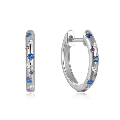 Celestial Star & Moon Hoop Earrings-S925 Sterling Silver