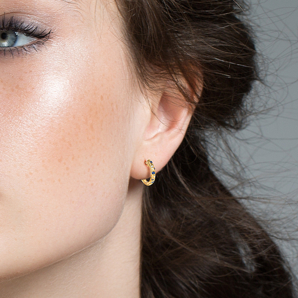 Celestial Star & Moon Hoop Earrings-S925 Sterling Silver