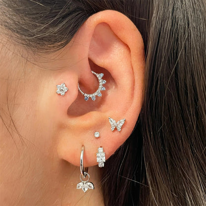 Blooming Marquise Petal Drop Earrings-S925 Sterling Silver