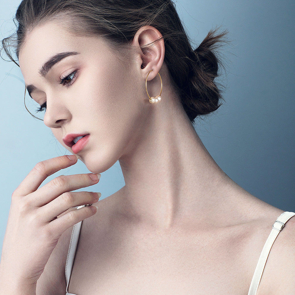 Mila Baroque Pearl Earrings-925 Sterling Silver Korean Minimalist Jewelry