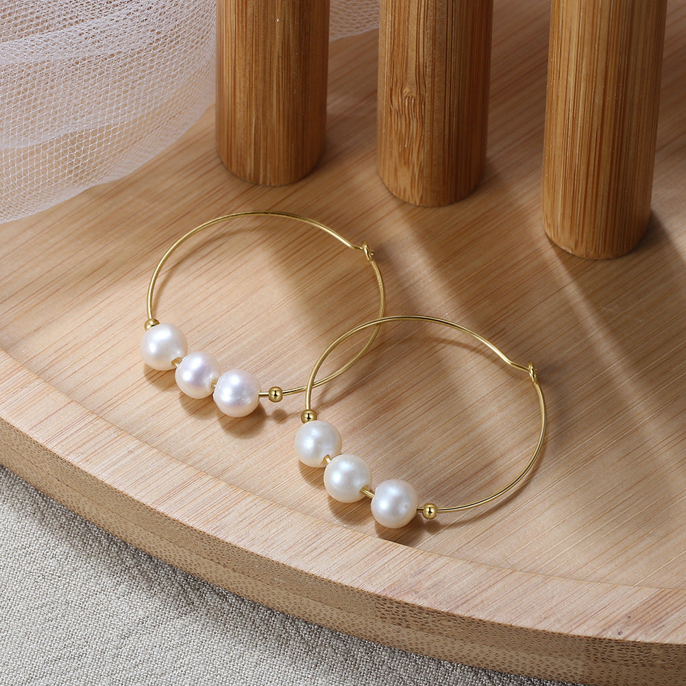 Mila Baroque Pearl Earrings-925 Sterling Silver Korean Minimalist Jewelry