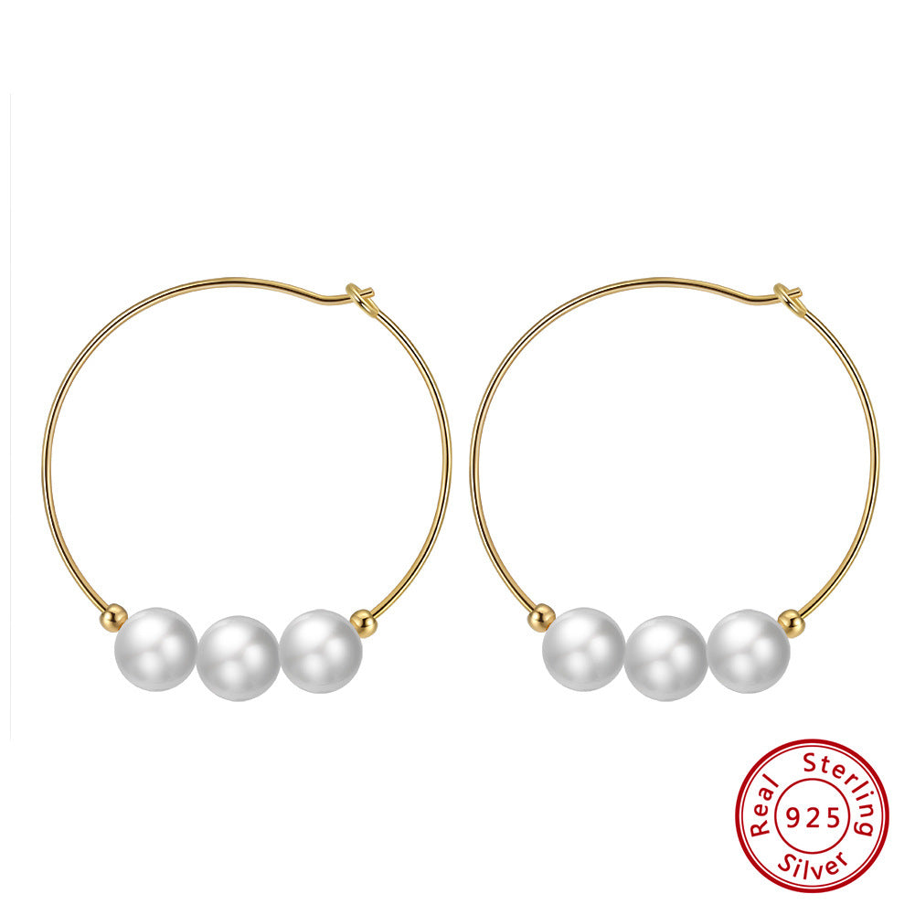 Mila Baroque Pearl Earrings-925 Sterling Silver Korean Minimalist Jewelry