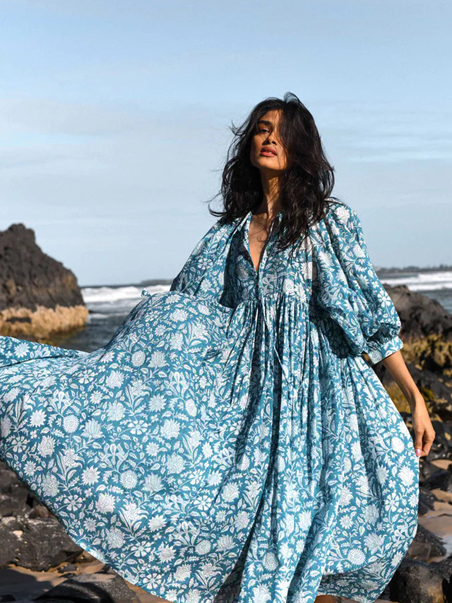 Stylish Floral Loose And Comfortable Dress