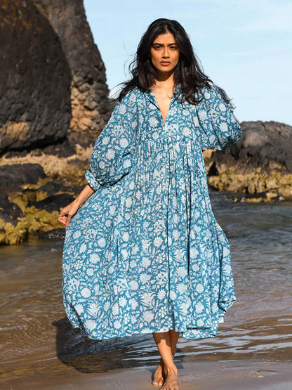 Stylish Floral Loose And Comfortable Dress