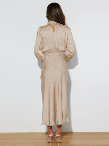 Adiffu Formal Long-Sleeved Loose Dress