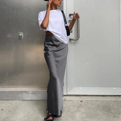 Luxe Satin Mermaid Maxi Skirt