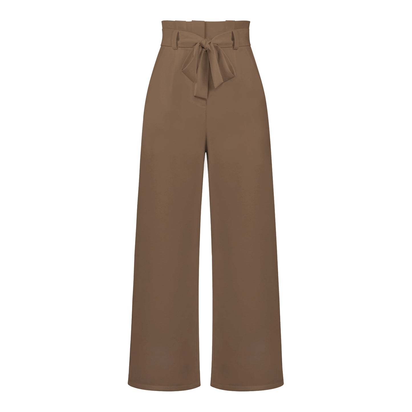 Adiffu Elegant Wide-Leg Work Trousers with Belt