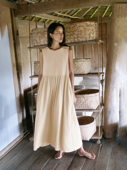 Élise Reversible Linen Midi Dress
