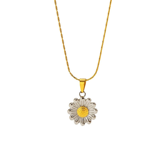 Boho Sunflower Pendant Necklace